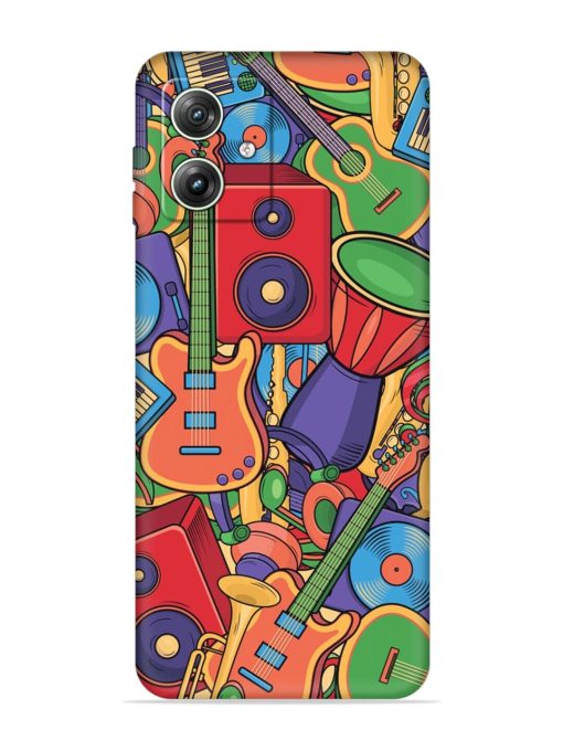 Colorful Music Art Embossed Soft Silicone Case for Motorola Moto G64 (5G) Zapvi