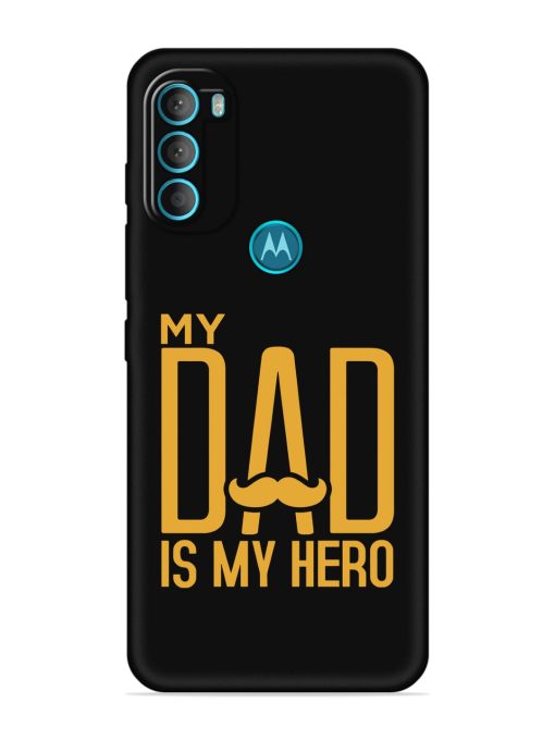 My Dad Is My Hero Embossed Soft Silicone Case for Motorola Moto G71 (5G)