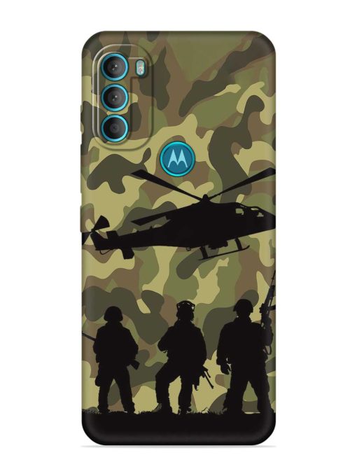 Army Heros Embossed Soft Silicone Case for Motorola Moto G71 (5G)