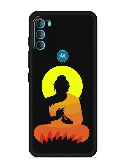 Buddha Art Black Embossed Soft Silicone Case for Motorola Moto G71 (5G)