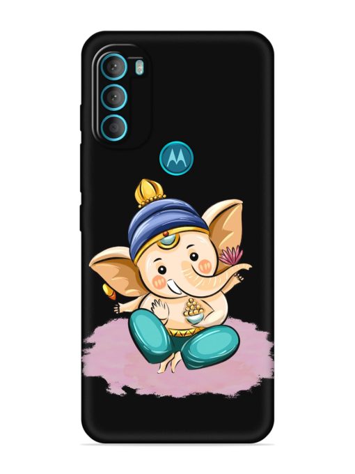 Bal Ganesh Vector Art Embossed Soft Silicone Case for Motorola Moto G71 (5G)