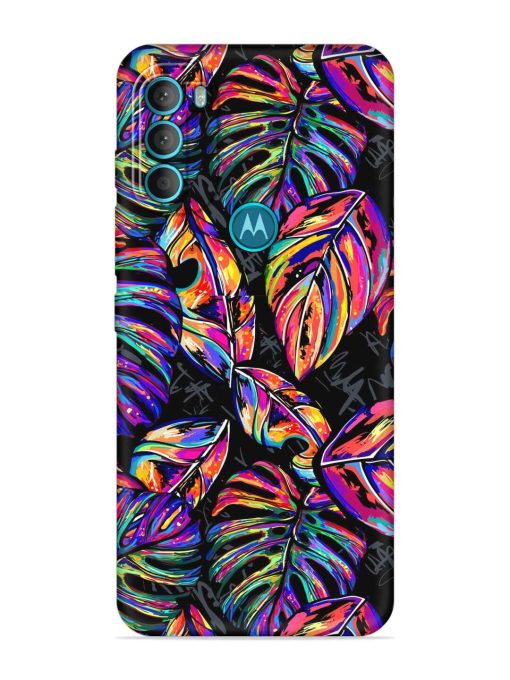 Tropical Seamless Vector Embossed Soft Silicone Case for Motorola Moto G71 (5G)