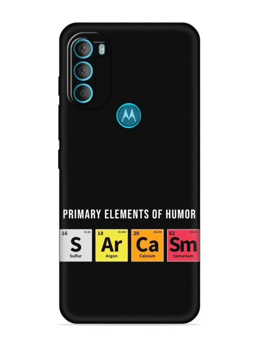 Primary Elements Humor Embossed Soft Silicone Case for Motorola Moto G71 (5G)