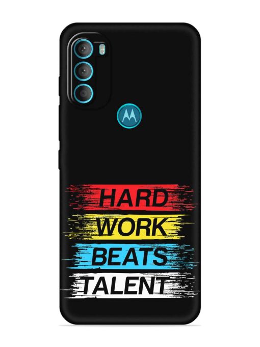 Hard Work Beats Embossed Soft Silicone Case for Motorola Moto G71 (5G)