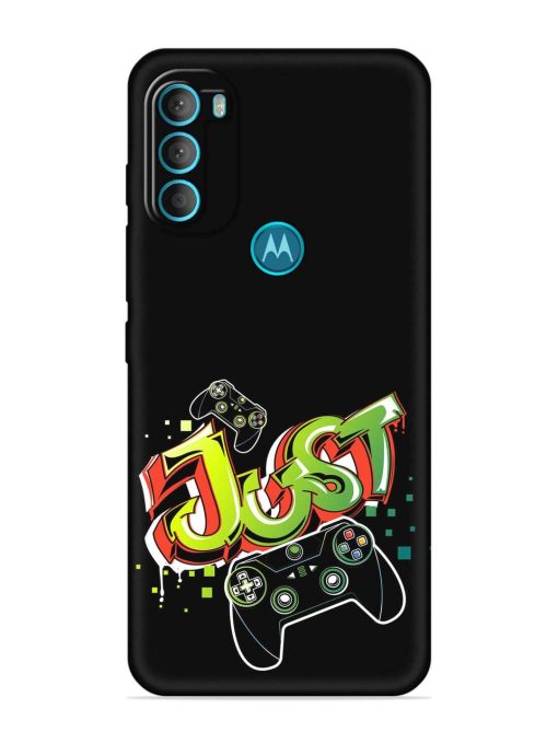 Graffiti Gamepad Illustration Embossed Soft Silicone Case for Motorola Moto G71 (5G)