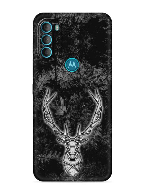 Ancient Deer Embossed Soft Silicone Case for Motorola Moto G71 (5G)