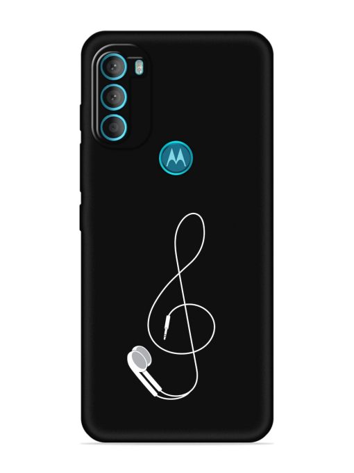 Music Earphone Vector Embossed Soft Silicone Case for Motorola Moto G71 (5G)