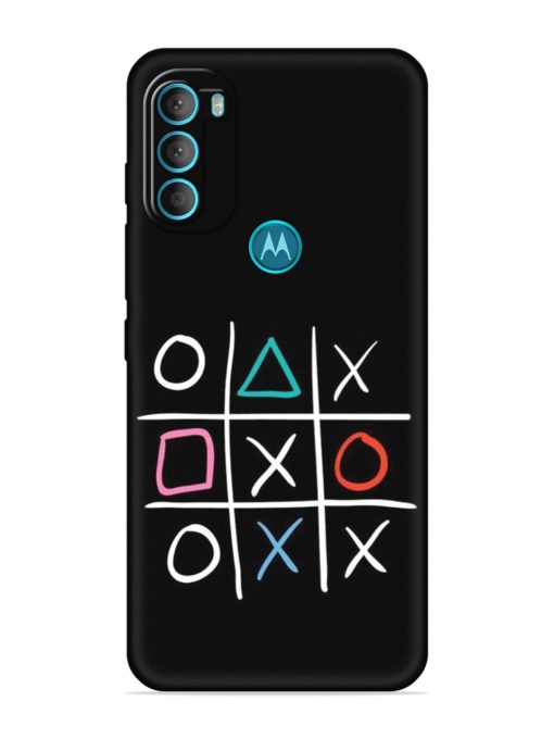 Super Neon Tic-Tac-Toe Embossed Soft Silicone Case for Motorola Moto G71 (5G) Zapvi