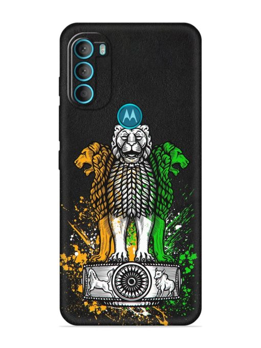 Pillars Of Ashoka Embossed Soft Silicone Case for Motorola Moto G71 (5G)