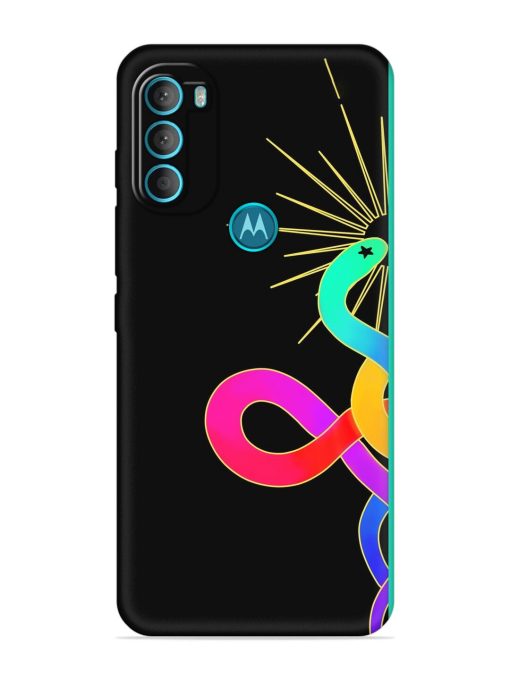 Art Geometric Abstraction Embossed Soft Silicone Case for Motorola Moto G71 (5G)