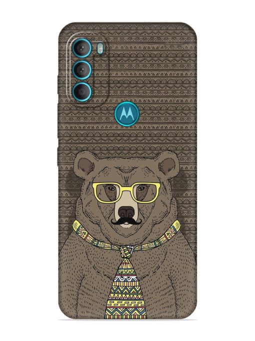 Grizzly Bear Embossed Soft Silicone Case for Motorola Moto G71 (5G)