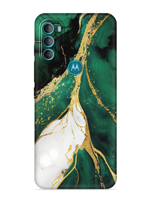 Blue Marble Art Embossed Soft Silicone Case for Motorola Moto G71 (5G)