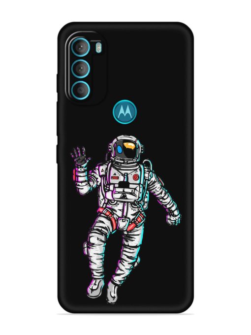 Spaceman Embossed Soft Silicone Case for Motorola Moto G71 (5G)