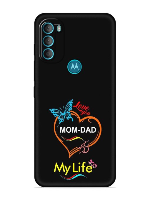 Love You Mom Dad Embossed Soft Silicone Case for Motorola Moto G71 (5G) Zapvi