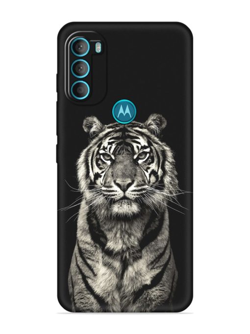 Tiger Art Embossed Soft Silicone Case for Motorola Moto G71 (5G)