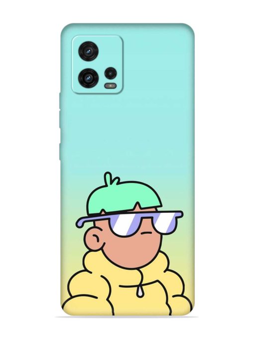 Doodles Cool Character Embossed Soft Silicone Case for Motorola Moto G72 Zapvi