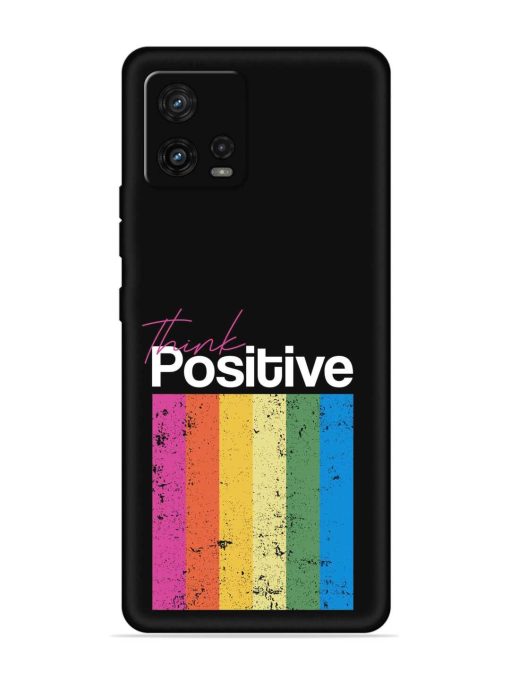 Think Positive Typography Embossed Soft Silicone Case for Motorola Moto G72