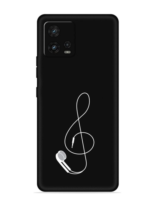 Music Earphone Vector Embossed Soft Silicone Case for Motorola Moto G72