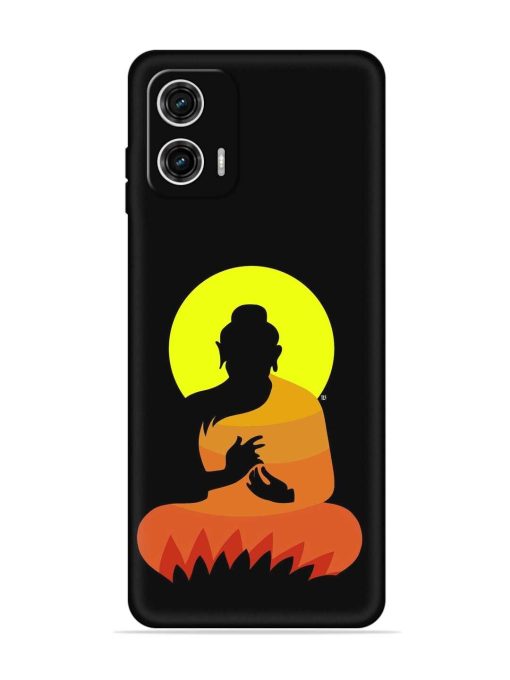 Buddha Art Black Embossed Soft Silicone Case for Motorola Moto G73 (5G)