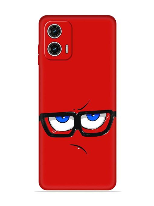 Rad Angry Face Embossed Soft Silicone Case for Motorola Moto G73 (5G)