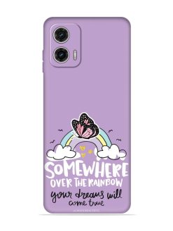 Rainbow Butterfly Design Embossed Soft Silicone Case for Motorola Moto G73 (5G)