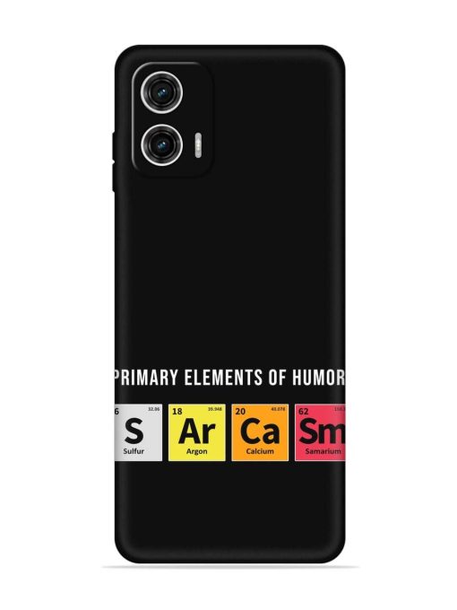 Primary Elements Humor Embossed Soft Silicone Case for Motorola Moto G73 (5G) Zapvi