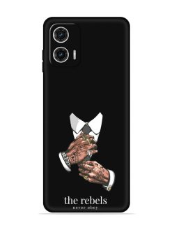 Rebels Slogan Man Embossed Soft Silicone Case for Motorola Moto G73 (5G)