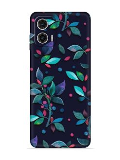 Decorative Watercolor Flower Embossed Soft Silicone Case for Motorola Moto G73 (5G)