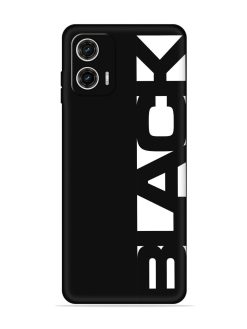 Black Typo Embossed Soft Silicone Case for Motorola Moto G73 (5G)