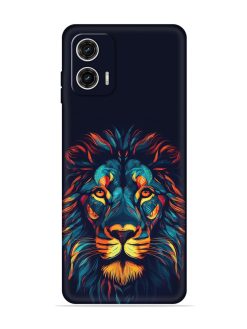 Colorful Lion Embossed Soft Silicone Case for Motorola Moto G73 (5G)