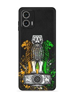 Pillars Of Ashoka Embossed Soft Silicone Case for Motorola Moto G73 (5G)