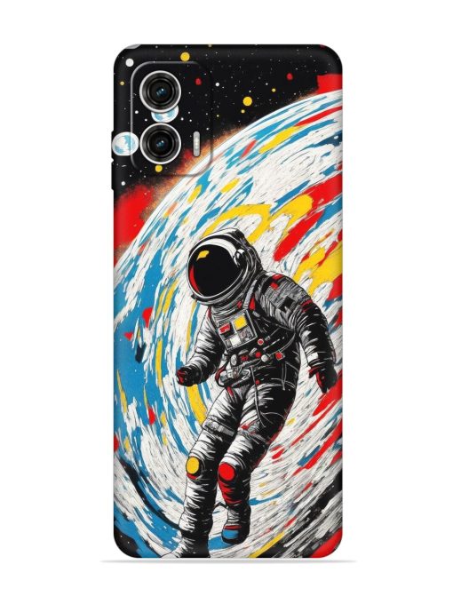 Astronaut Art Embossed Soft Silicone Case for Motorola Moto G73 (5G) Zapvi