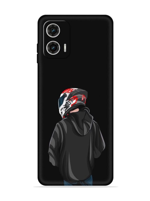 Motorcycle Rider Embossed Soft Silicone Case for Motorola Moto G73 (5G) Zapvi