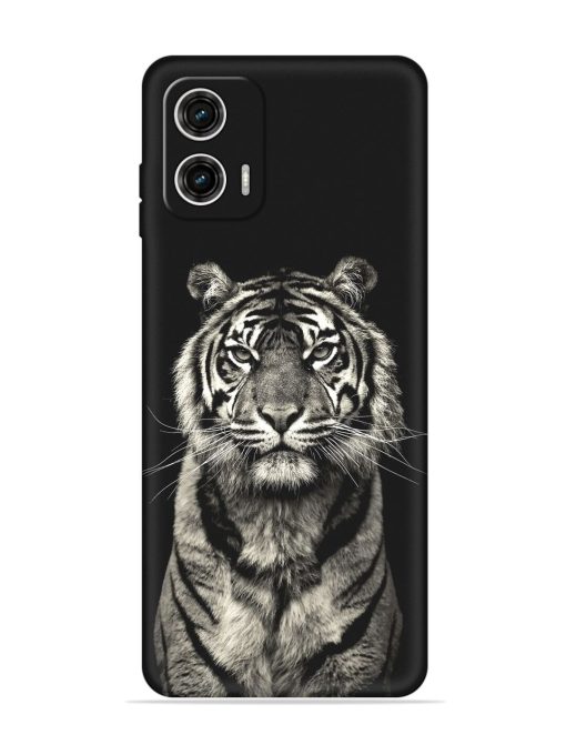 Tiger Art Embossed Soft Silicone Case for Motorola Moto G73 (5G)