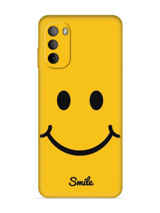 Yellow Smiley Embossed Soft Silicone Case for Motorola Moto G82 (5G)