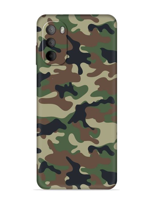 Army Military Camouflage Dark Green Embossed Soft Silicone Case for Motorola Moto G82 (5G) Zapvi