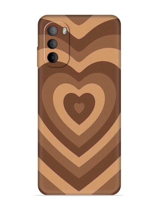 Brown Heart Embossed Soft Silicone Case for Motorola Moto G82 (5G)