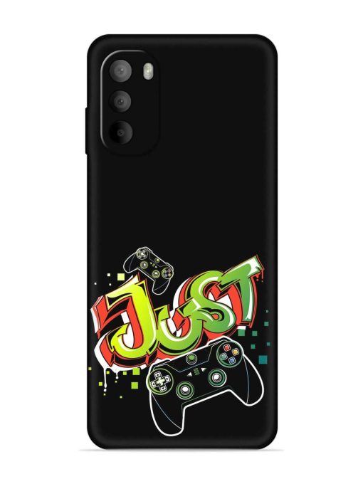 Graffiti Gamepad Illustration Embossed Soft Silicone Case for Motorola Moto G82 (5G)