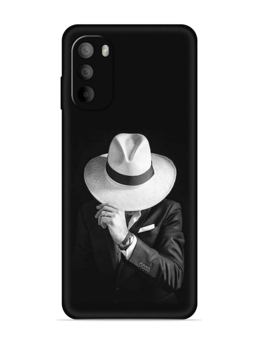 Men Under Hat Embossed Soft Silicone Case for Motorola Moto G82 (5G)