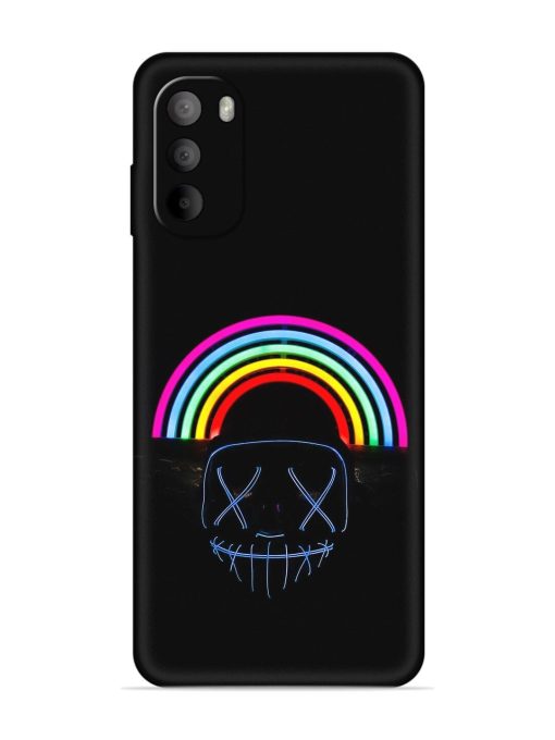 Mask Rainbow Embossed Soft Silicone Case for Motorola Moto G82 (5G)