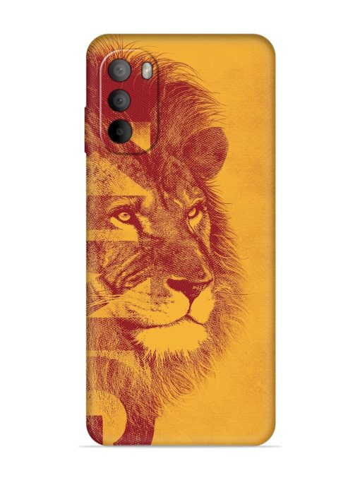 Gold Lion Crown Art Embossed Soft Silicone Case for Motorola Moto G82 (5G)