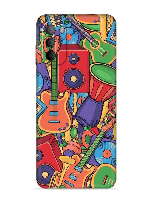 Colorful Music Art Embossed Soft Silicone Case for Motorola Moto G82 (5G)