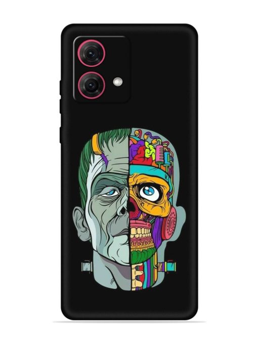 Men Vs Skull Embossed Soft Silicone Case for Motorola Moto G84 (5G)