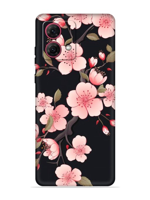 Cherry Blossom Embossed Soft Silicone Case for Motorola Moto G84 (5G) Zapvi