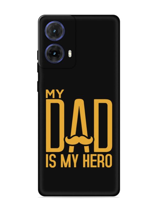 My Dad Is My Hero Embossed Soft Silicone Case for Motorola Moto G85 (5G) Zapvi