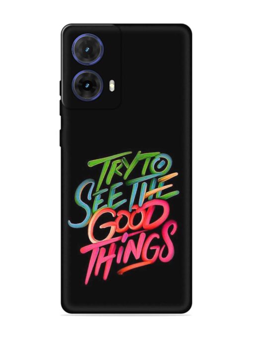 Try To See The Good Things Embossed Soft Silicone Case for Motorola Moto G85 (5G) Zapvi