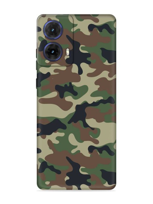 Army Military Camouflage Dark Green Embossed Soft Silicone Case for Motorola Moto G85 (5G) Zapvi