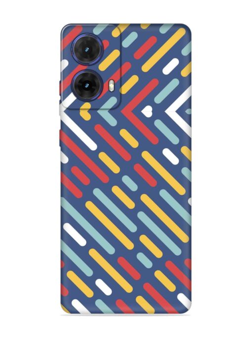 Colored Lines Embossed Soft Silicone Case for Motorola Moto G85 (5G) Zapvi