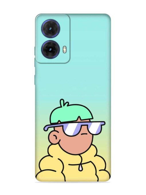 Doodles Cool Character Embossed Soft Silicone Case for Motorola Moto G85 (5G) Zapvi