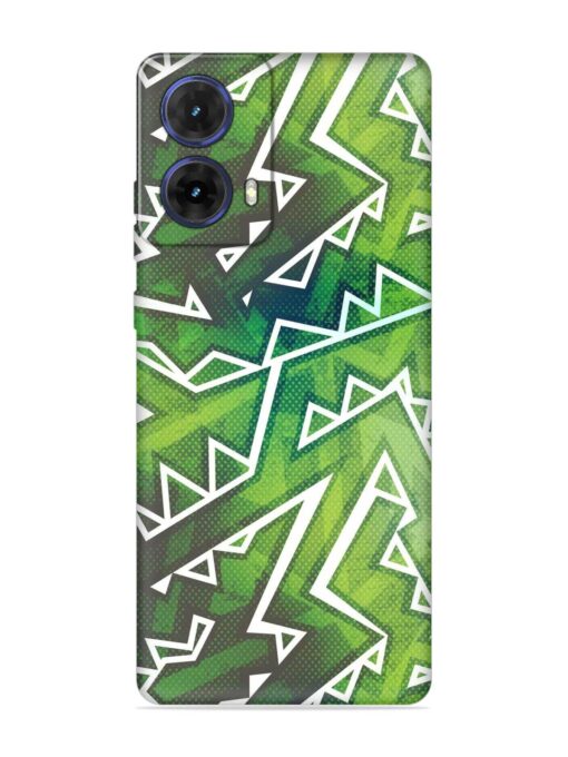 Green Graffiti Seamless Embossed Soft Silicone Case for Motorola Moto G85 (5G) Zapvi